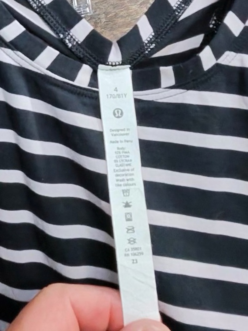 lululemon athletica Black and White Striped Tank Top - Picture 7 of 7